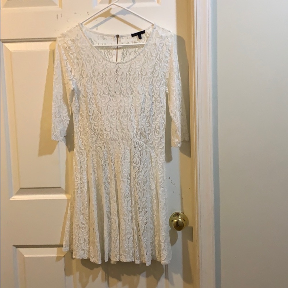 White laced dress